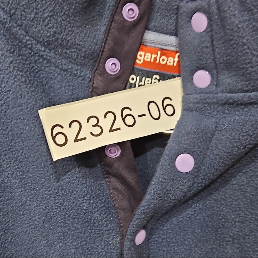 Sugarloaf Social Club Mens XL Fleece Pullover Navy Blue Snap Neck Jacket Pockets - Picture 15 of 16